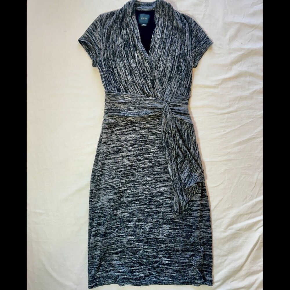 ANTHROPOLOGIE - MAEVE FAUX WRAP KNIT DRESS, XS (B)